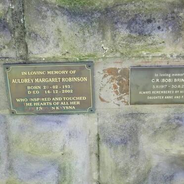 ROBINSON Audrey Margaret 1937-2002 :: BRINTON C.R. 1917-2002