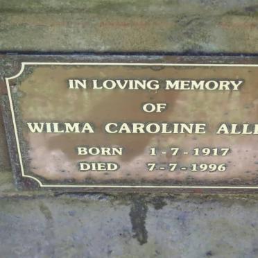ALLEN Wilma Caroline 1917-1996