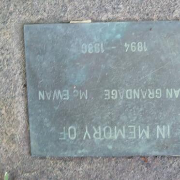 McEWAN Alan Grandage 1894-1980