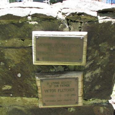 FLETCHER Victor 190?-1982 &amp; Catherine Victoria 1904-1987