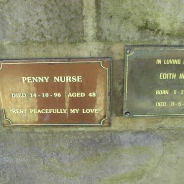 NURSE Penny  -1996 :: INGGS Edith 1898-1988