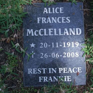 McCLELLAND Alice Frances 1919-2008