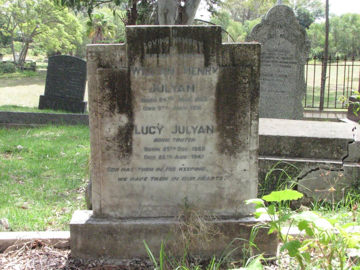 JULYAN William Henry 1863-1931 &amp; Lucy TRUTER 1868-1947