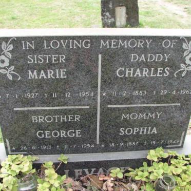 LEVACK Charles 1883-1962 &amp; Sophia 1887-1949 :: LEVACK Marie 1927-1954 :: LEVACK George 1913-1954