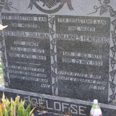 ROELOFSE Johannes Hendrikus 1870-1953 &amp; Gertruida Johanna BOWER 1876-1949