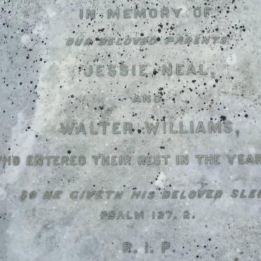 WILLIAMS Walter -1934 &amp; Jessie Neal -1934