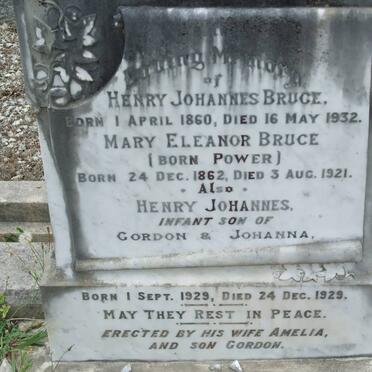 BRUCE Henry Johannes 1860-1932 &amp; Mary Eleanor POWER 1862-1921