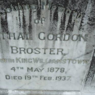BROSTER Thal Gordon 1878-1937