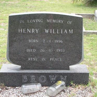BROWN Henry William 1896-1953