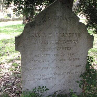 BERGH Lucia Margaretha Josephine nee TRUTER 1826-1892