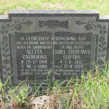 BARNARD Sarel Stephanus Clifton 1902-1959 &amp; Aletta Catherina 1910-1989