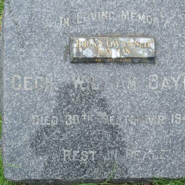 BAYMAN Cecil William -1947 :: BAYMAN Rhona Gwynneth -1911