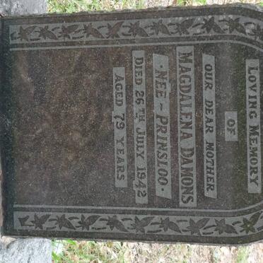 DAMONS Magdalena nee PRINSLOO   -1942