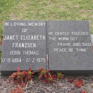 FRANZSEN Janet Elizabeth nee THOMAS 1884-1979