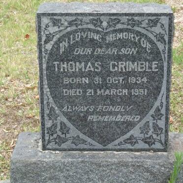 GRIMBLE Thomas 1934-1951