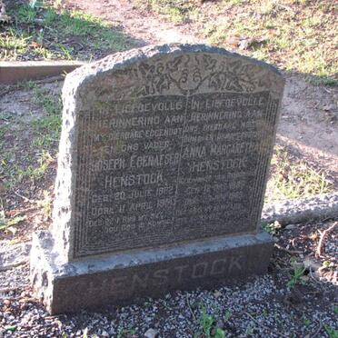 HENSTOCK Joseph Ebenaeser 1882-1951 &amp; Anna Margaretha JANSE VAN RENSBURG 1888-1969