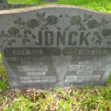 JONCK Johannes Hendrik 1897-1960 & Magrieta 1895-1972