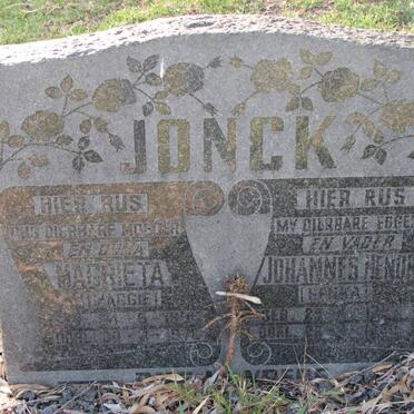 JONCK Johannes Hendrik &amp; Magreita 18?-197?