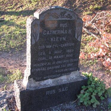 KLEYN Catharina H. nee VAN ZYL-CARSTENS 1885-1958