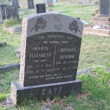 KAPP Michael Hendrik 1881-1973 &amp; Maria Elizabeth KAPP 1888-1959