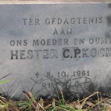KOCK Hester C.P. -1961