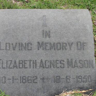 MASON Elizabeth Agnes 1862-1950