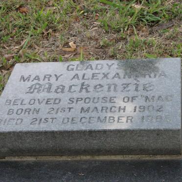 MACKENZIE Gladys Mary Alexandria 1902-1985