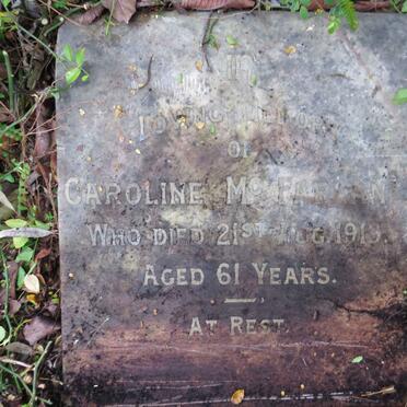 MCFARLANE Caroline  -1919