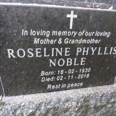 NOBLE Roseline Phyllis 1930-2016