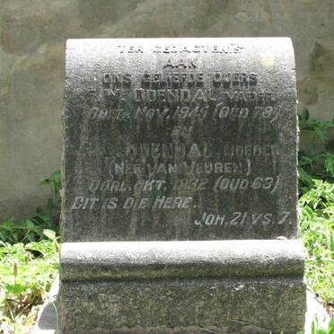 ODENDAL F.W. -1949 &amp; F.C. VAN VEUREN -1932