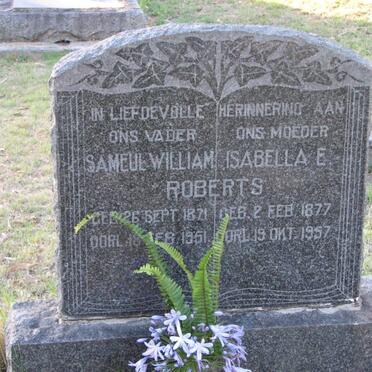 ROBERTS Samuel William 1871-1951&amp; Isabella E. 1877-1957