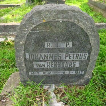 RENSBURG Johannes Petrus, van 1882-1959