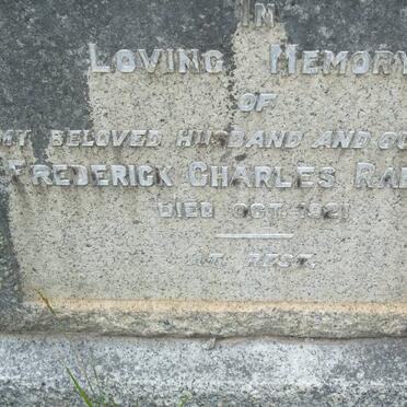 RABBETS Frederick Charles -1921