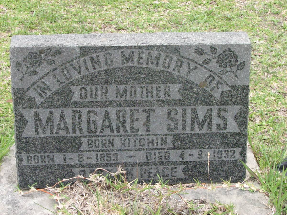 SIMS Margaret nee KITCHIN 1853-1932