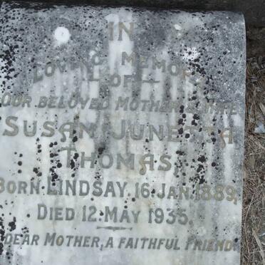 THOMAS Susan Junetta nee LINDSAY 1889-1935
