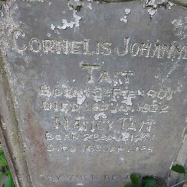 TAIT Cornelis Johannes 1901-1922 :: TAIT Nancy 1921-1924