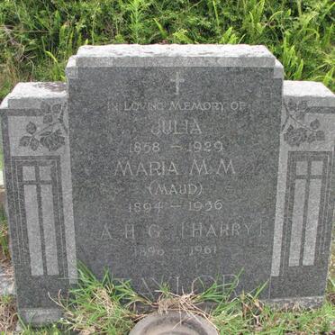 TAYLOR Julia 1858-1929 :: TAYLOR Maria M.M. 1894-1956 :: TAYLOR A.H.G. 1896-1961