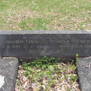 WANNENBURG Jacobus 1882-1903 &amp; Rubina 1888-1908
