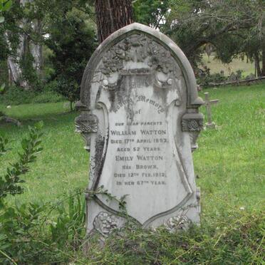 WATTON William -1893 &amp; Emily BROWN -1912