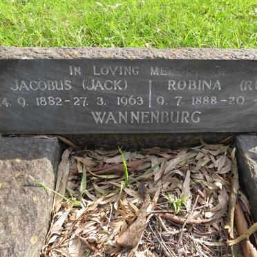 WANNENBURG Jacobus 1882-1963 & Rubina 1888-1968
