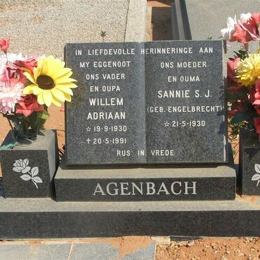 AGENBACH Willem Adriaan 1930-1991 &amp; Sannie S.J. ENGELBRECHT 1930-