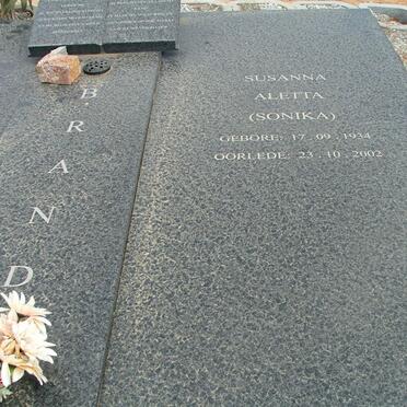BRAND Susanna Aletta 1934-2002