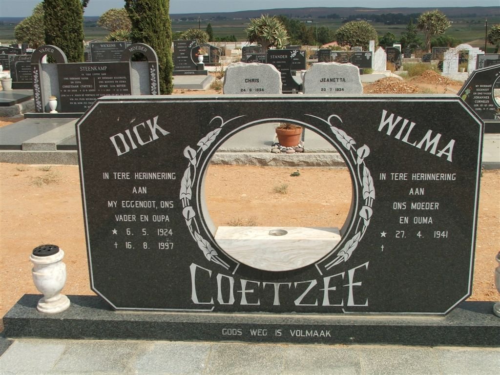 COETZEE Dick 1924-1997 &amp; Wilma 1941-