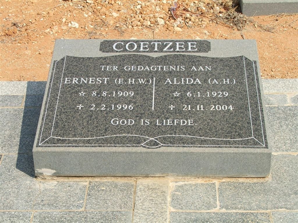 COETZEE E.H.W. 1909-1996 &amp; A.H. 1929-2004