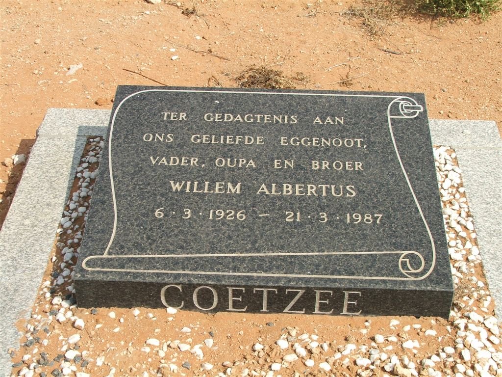 COETZEE Willem Albertus 1926-1987