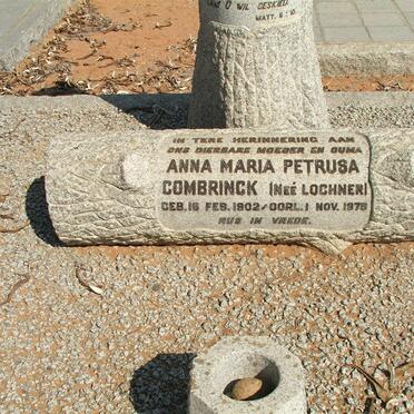 COMBRINCK Anna Maria Petrusa nee LOCHNER 1902-1979 