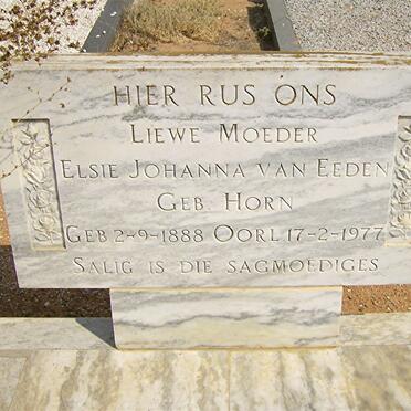 EEDEN Elsie Johanna, van nee HORN 1888-1977