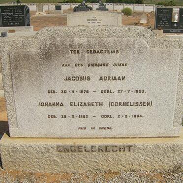 ENGELBRECHT Jacobus Adriaan 1876-1953 &amp; Johanna Elizabeth CORNELISSEN 1882-1964
