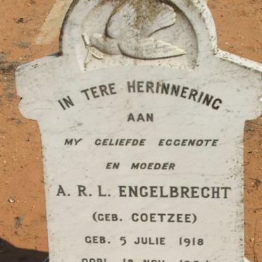 ENGELBRECHT A.R.L. nee COETZEE 1918-1954