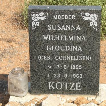 KOTZÉ Susanna Wilhelmina Gloudina nee CORNELISEN 1895-1963